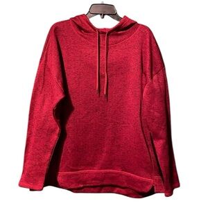 NWT St John’s Bay Woman’s Red XL Active Sweater with Hood 100% Polyester
